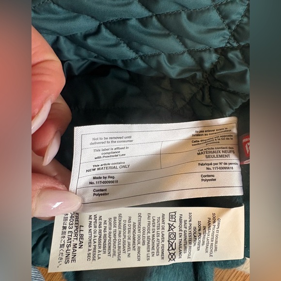 L.L. Bean | teal turquoise soft lined quilted vest sz small everyday casual - Picture 6 of 6